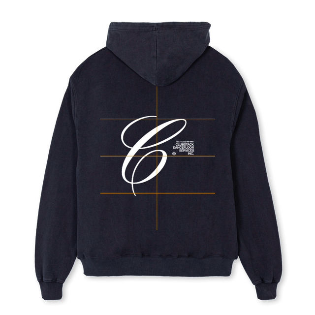 CLUBSTACKCDO Vintage Black Oversized Hoodie.