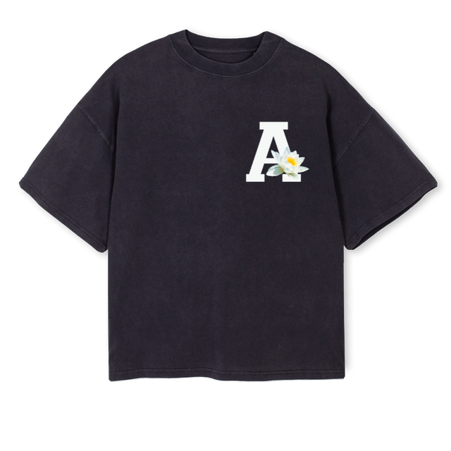 GYMONE Vintage Black Oversized Boxy Tee.