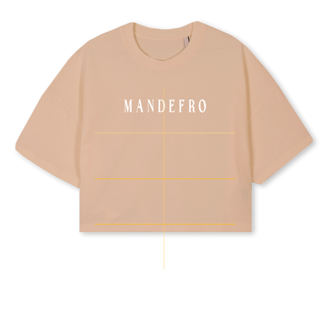 LISA Croissant Cropped Oversized Tee.