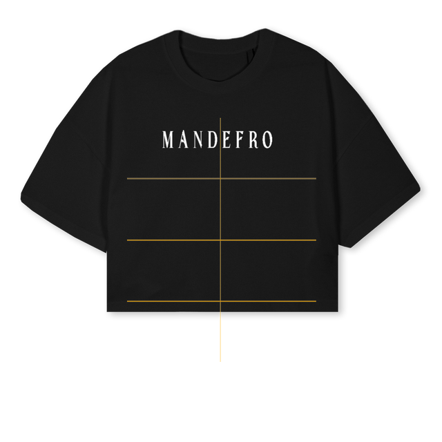 CHLOE Black Cropped Oversized Tee.