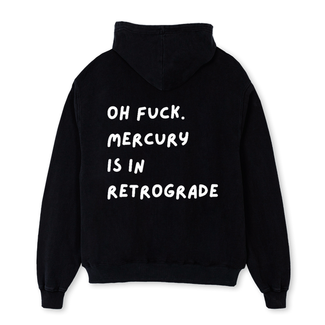ACSEVEN Black Oversized Hoodie.