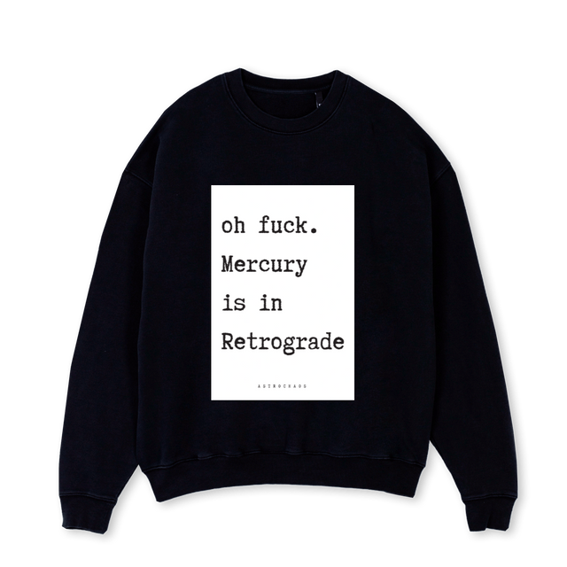 ACSIX Black Oversized Crewneck Sweater.