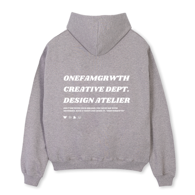 OFGGREYH Grey Marl Oversized Hoodie.