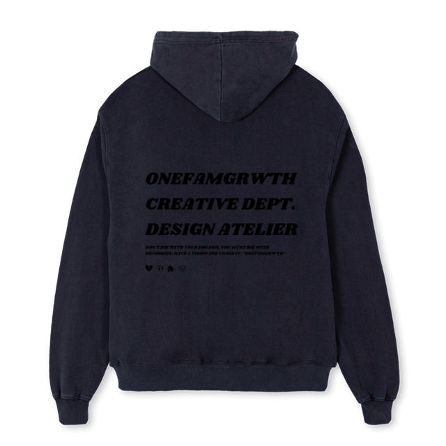 BLACKONBLACKOFG Vintage Black Oversized Hoodie.