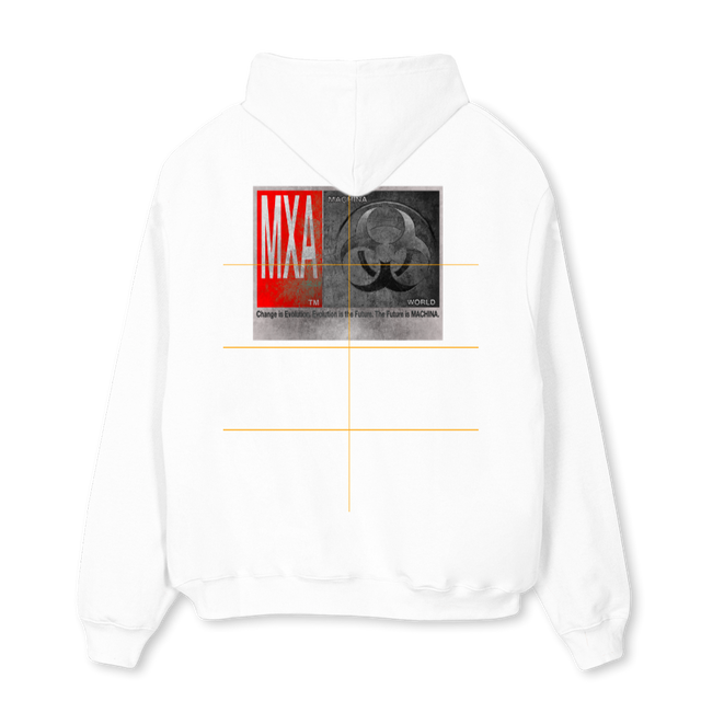 MXABIONEWBACKWHITE White Oversized Hoodie.