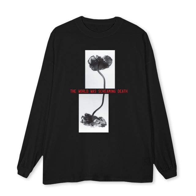 SCREAMINGLONG Black Oversized LS Tee.