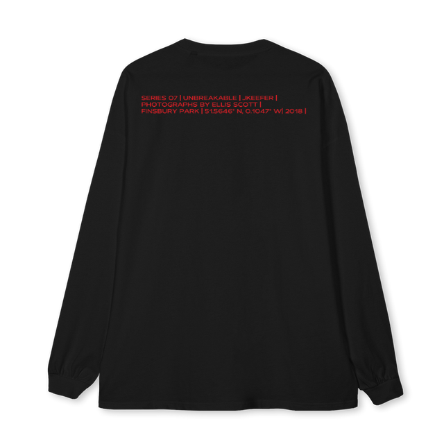 SCREAMINGLONG Black Oversized LS Tee.