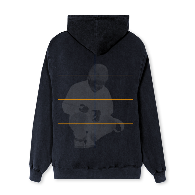 PRACTICE Vintage Black Regular Zipped Hoodie.