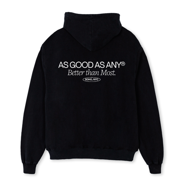 AAASIGNATURE Black Oversized Hoodie.