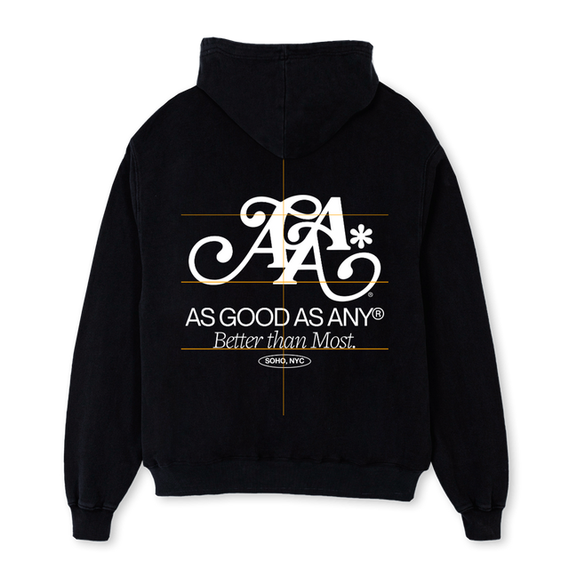 AAABOLD Black Oversized Hoodie.