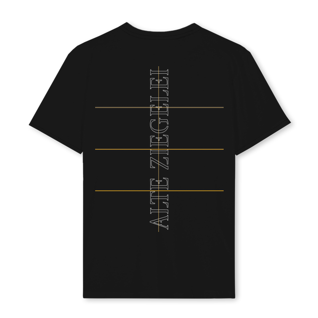 BASI PRINT Black Regular Tee.