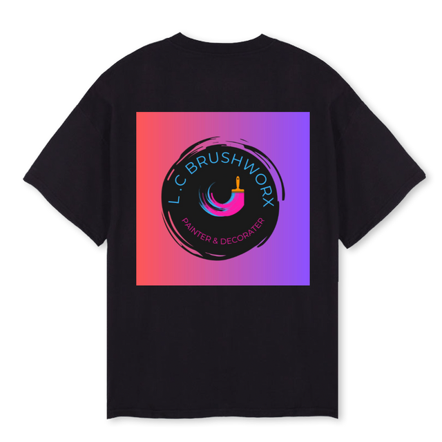 BRUSHWORK Black Oversized Tee.