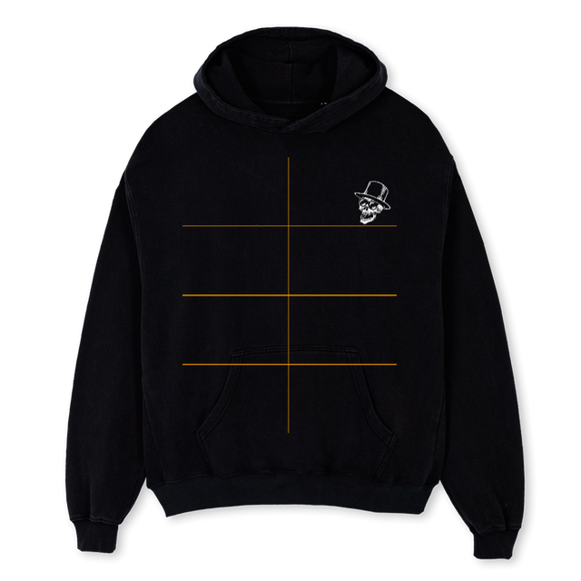 SKUL Black Oversized Hoodie.