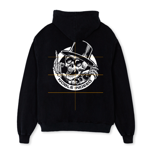 SKUL Black Oversized Hoodie.