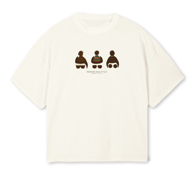 MADEIRA HAS STYLE Cream Oversized Boxy Tee.