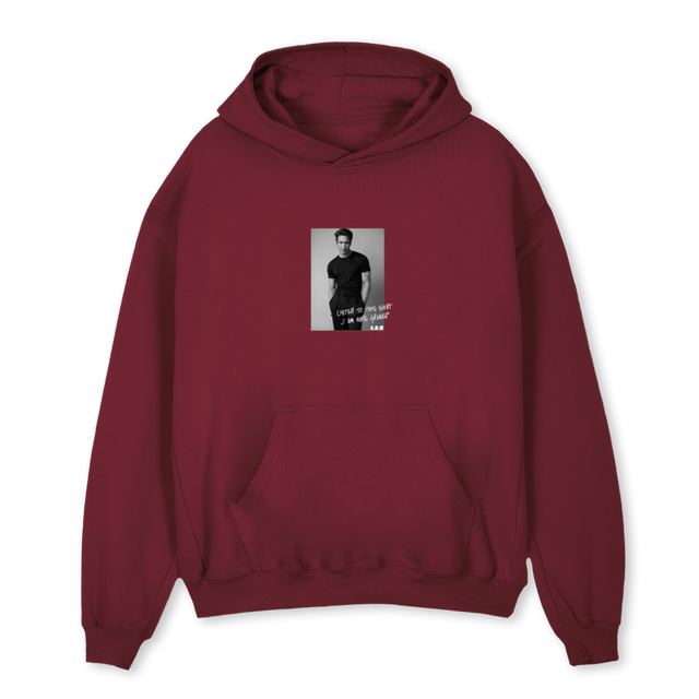 ADWHANSWHT_1 Burgundy Oversized Hoodie.