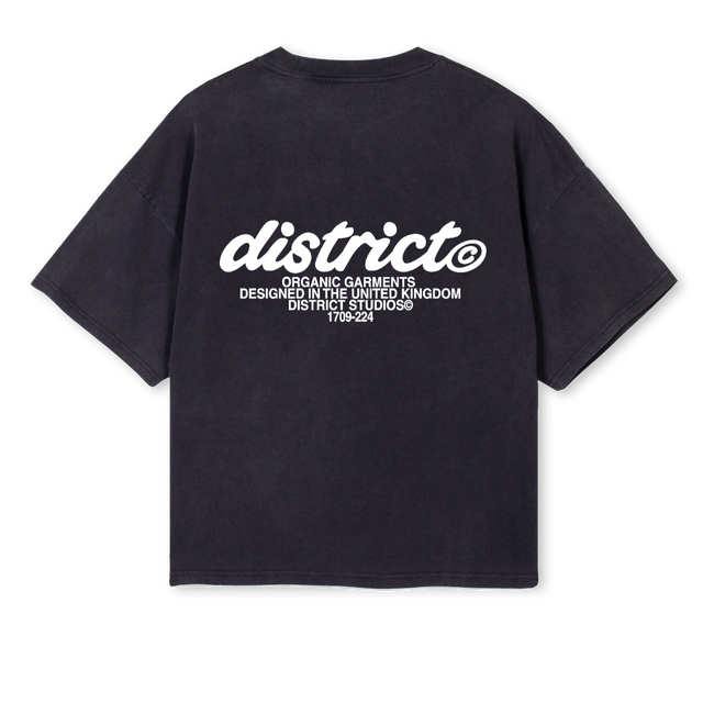 PRIMARYLOGOTEE Vintage Black Oversized Boxy Tee.