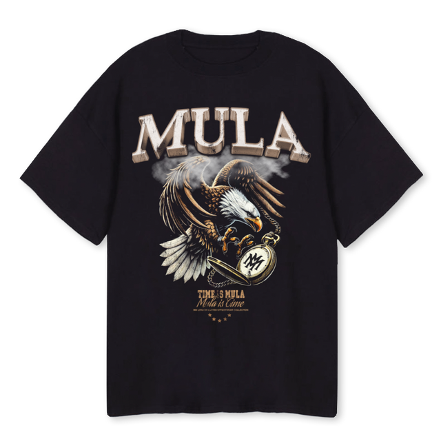 MMEAGLE Black Oversized Tee.