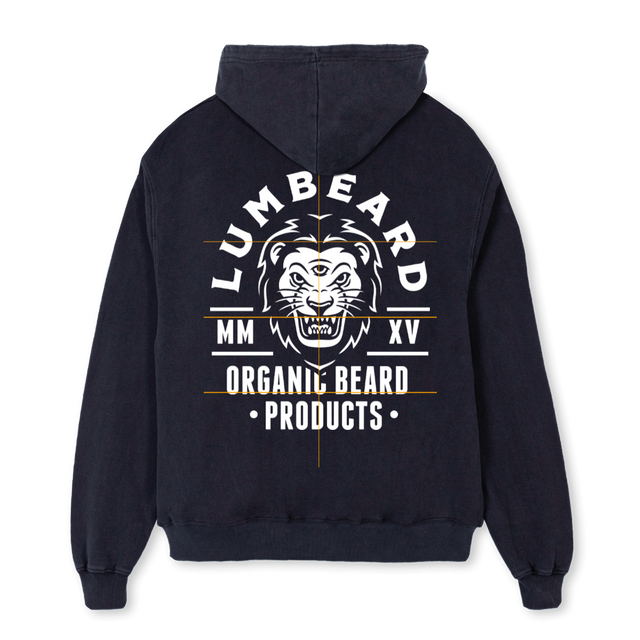 HOODIELUMBEARD Vintage Black Oversized Hoodie.