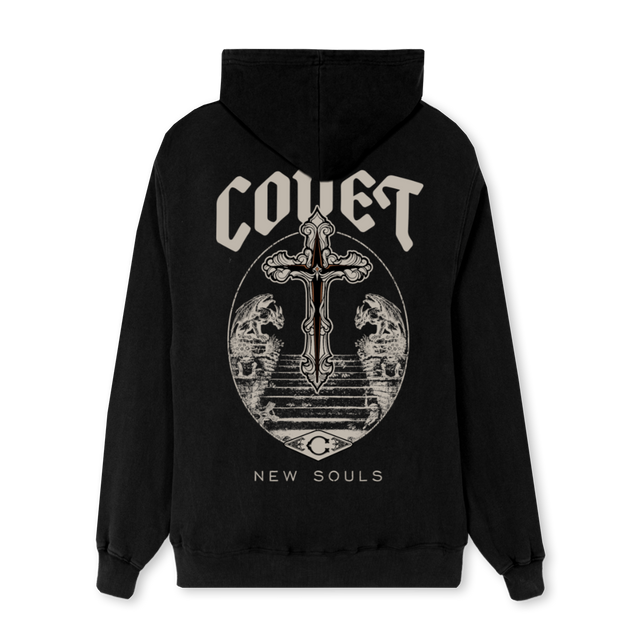 NS Black Regular Zipped Hoodie.