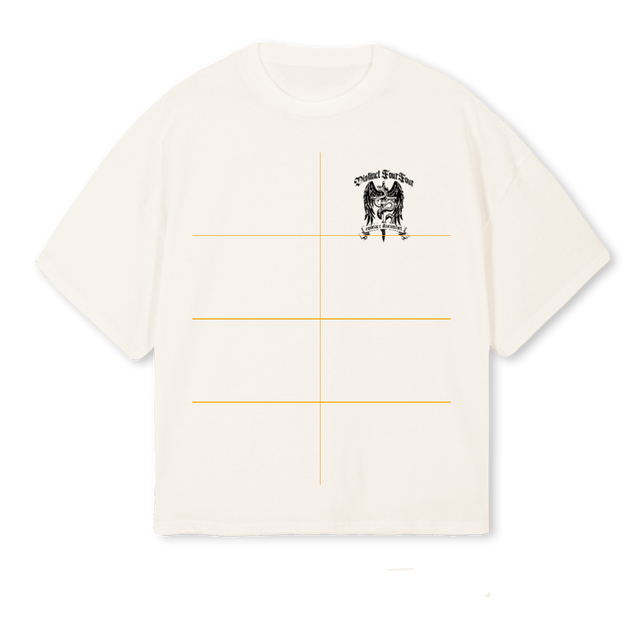 EMBRACE VINWHITE Vintage White Oversized Boxy Tee.