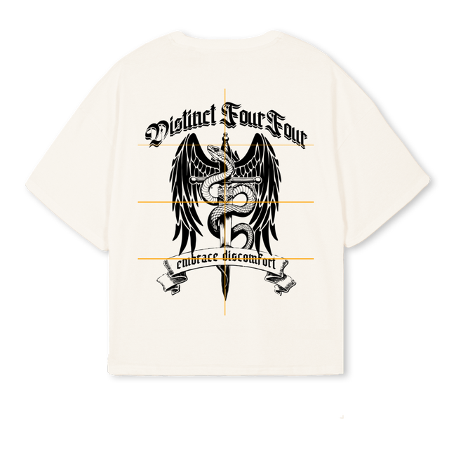 EMBRACE VINWHITE Vintage White Oversized Boxy Tee.