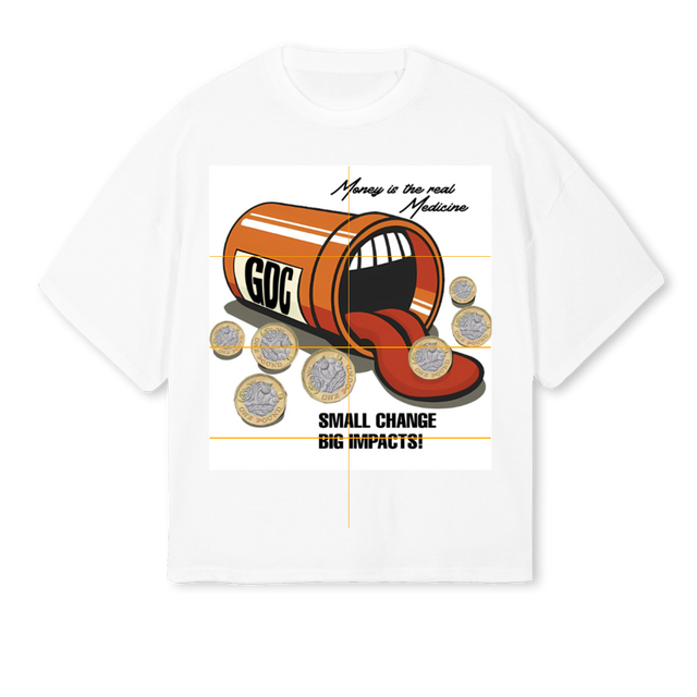 SMALL CHANGE  White Oversized Boxy Tee.