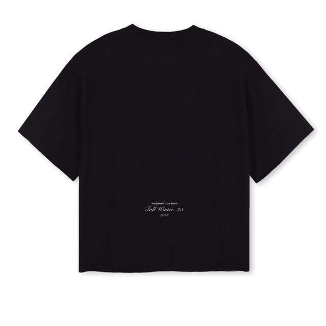 TSGLOWTEE Black Oversized Boxy Tee.