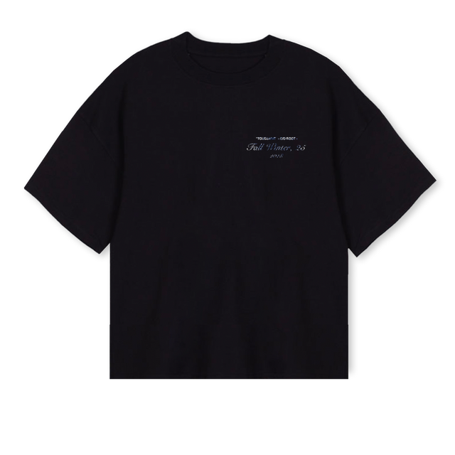 TSDEUTZTEE Black Oversized Boxy Tee.
