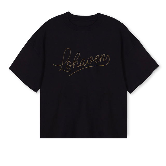 WESTLO Black Oversized Boxy Tee.