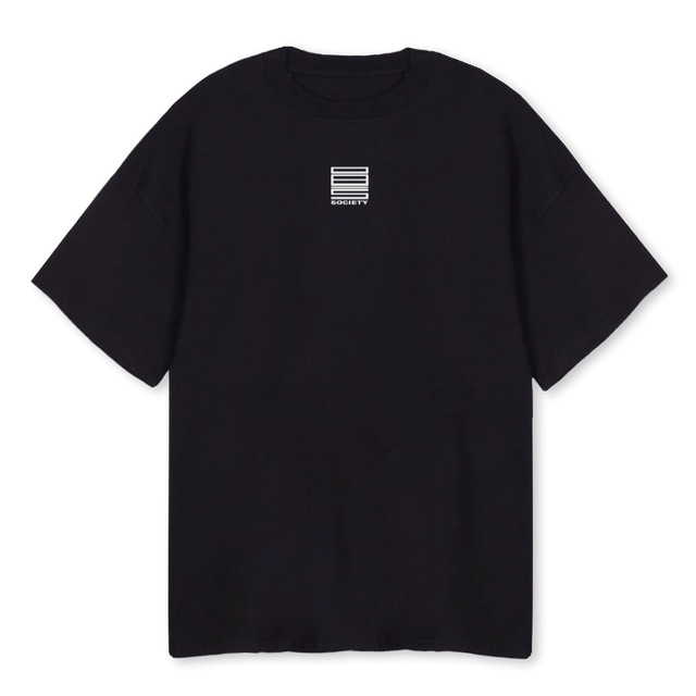 ULTRAVIOLET Black Oversized Tee.