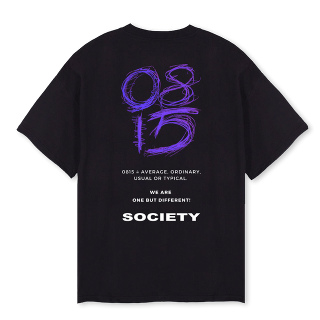 ULTRAVIOLET Black Oversized Tee.