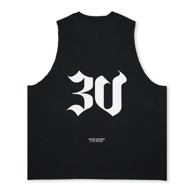 THIRDVOICEDROPONE_2 Deep Black Oversized Vest.