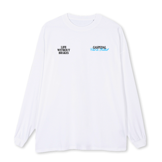 LSTEEWHITELUXURY White Oversized LS Tee.