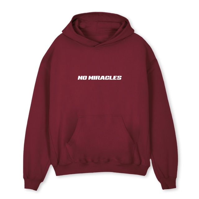 NMSNEAKERFRONT Burgundy Oversized Hoodie.