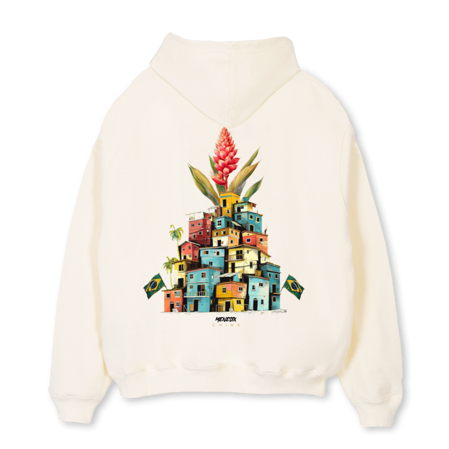 CHIBAMENESIXHOODYCRM Cream Oversized Hoodie.