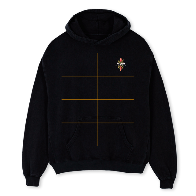CHIBAMENESIXHOODYBLK Black Oversized Hoodie.