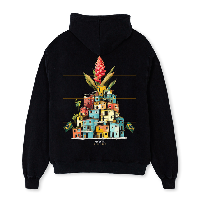 CHIBAMENESIXHOODYBLK Black Oversized Hoodie.