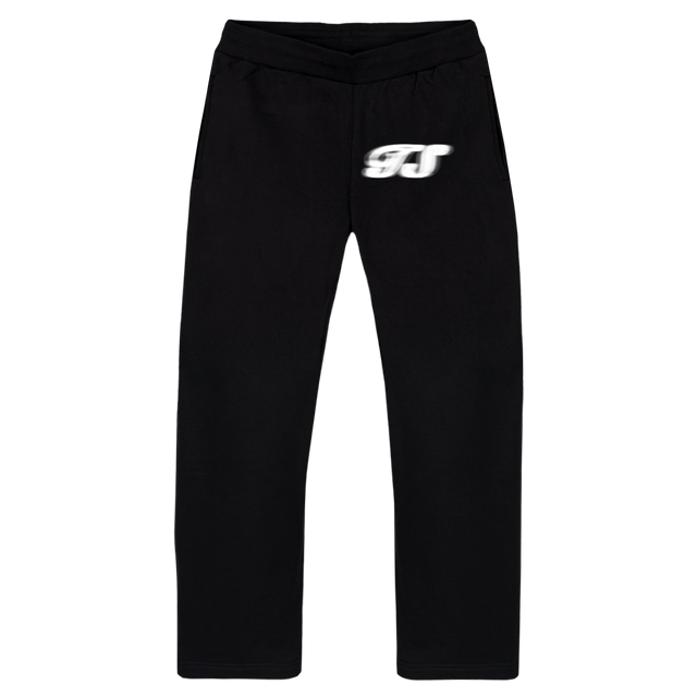 TSGLOWPANTS Black Straight-Leg Relaxed Sweatpants.