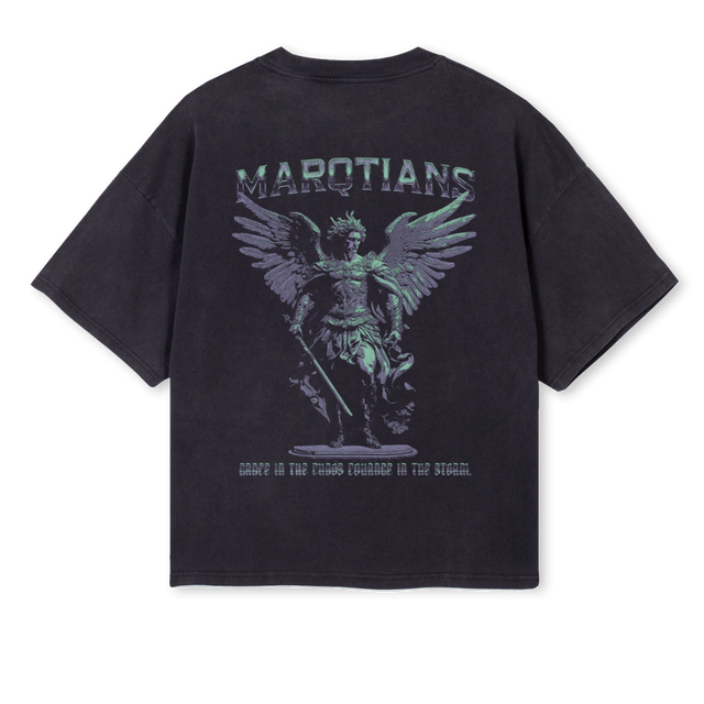 MST  Vintage Black Oversized Boxy Tee.