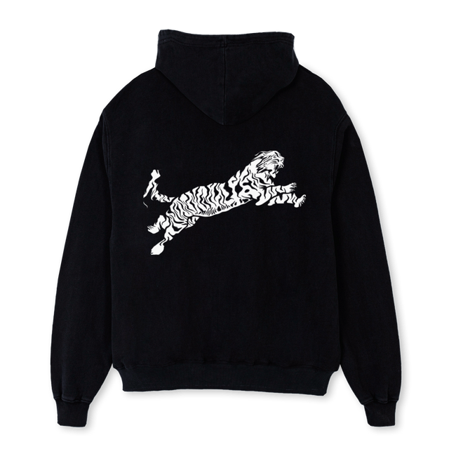 AMLMELTEDTIGER Black Oversized Hoodie.