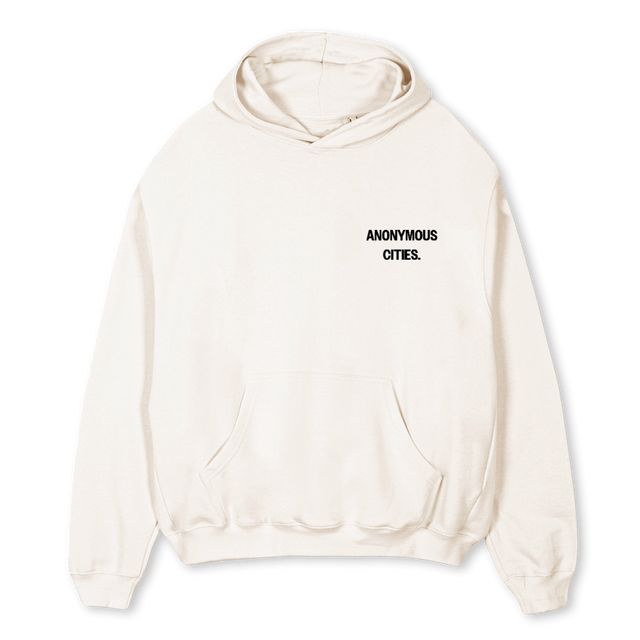 ANMCTSLOGOHOODIE Vintage White Oversized Hoodie.