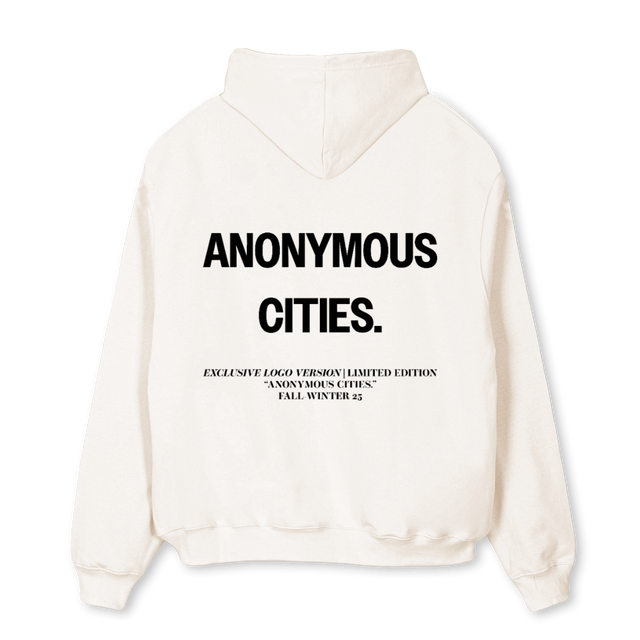 ANMCTSLOGOHOODIE Vintage White Oversized Hoodie.