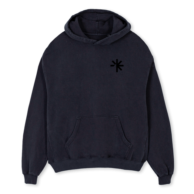 VBH Vintage Black Oversized Hoodie.