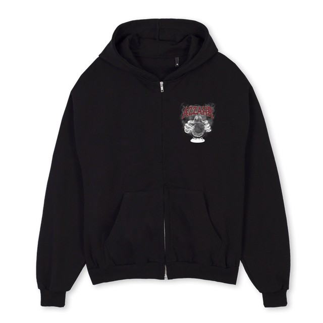 REDESIGN ZOLT Black Oversized Zipped Hoodie.