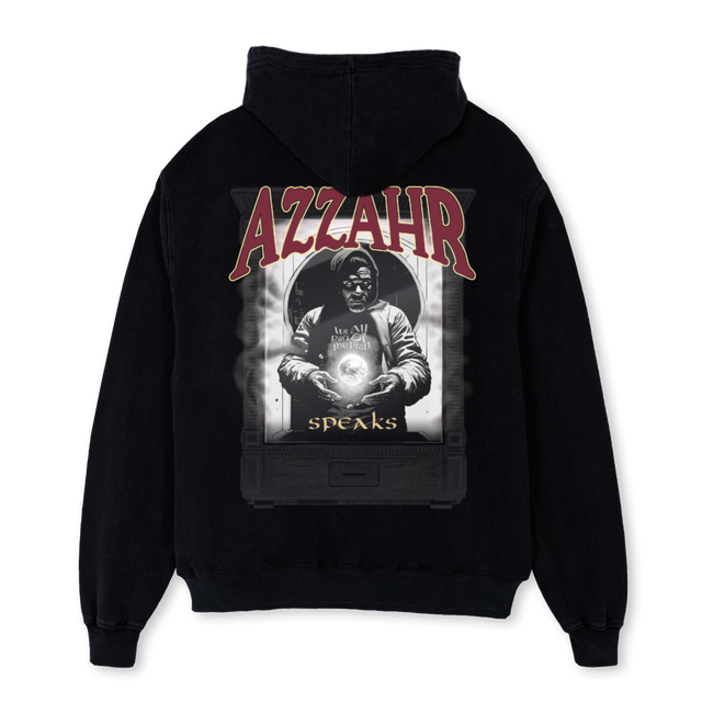 REDESIGN ZOLT Black Oversized Zipped Hoodie.