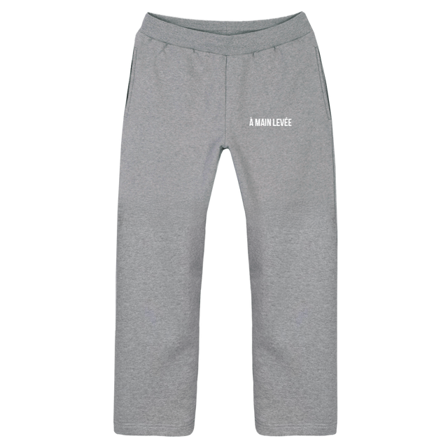 AML ESSENTIAL Grey Marl Straight-Leg Relaxed Sweatpants.