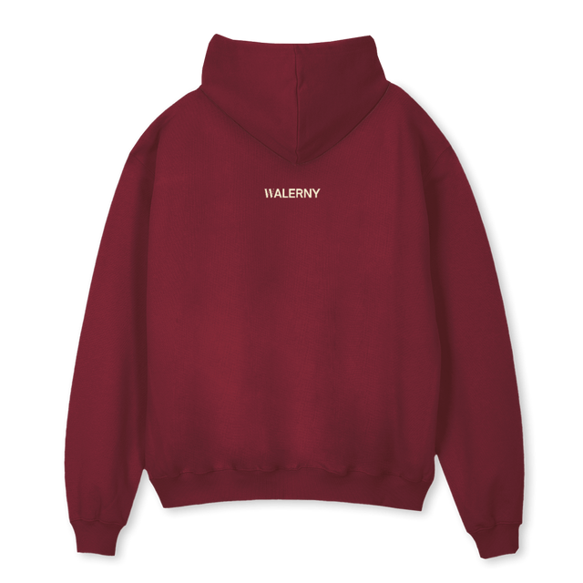TESTEINS Burgundy Oversized Hoodie.