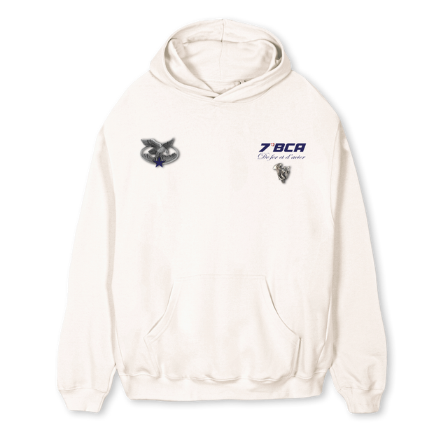 ALPINCHASSEUR Vintage White Regular Hoodie.