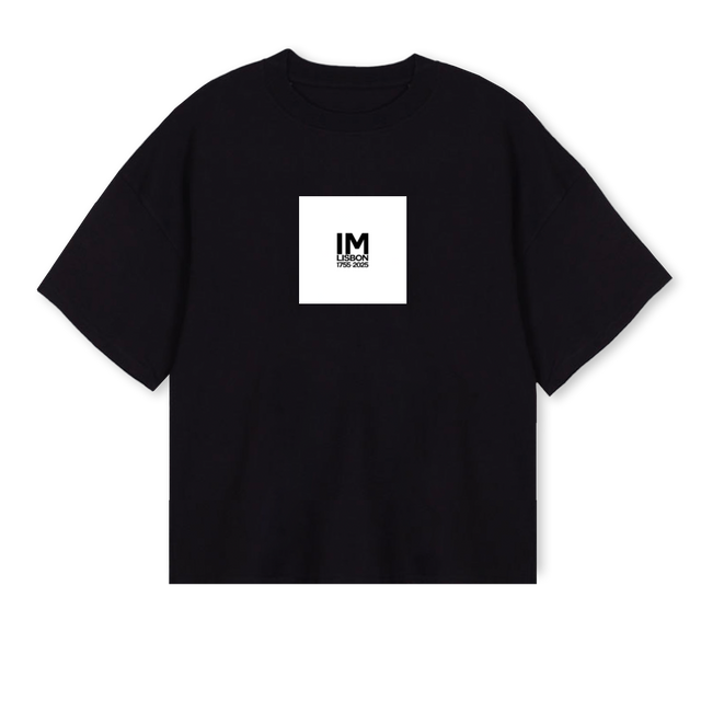 IMIII Black Oversized Boxy Tee.